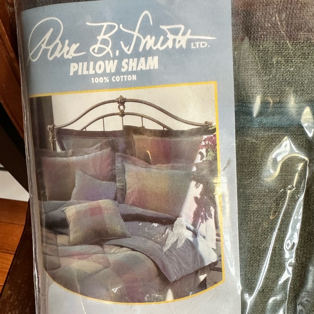 Park B Smith 100% Cotton European size shams in Brigadoon Block from Landscapes